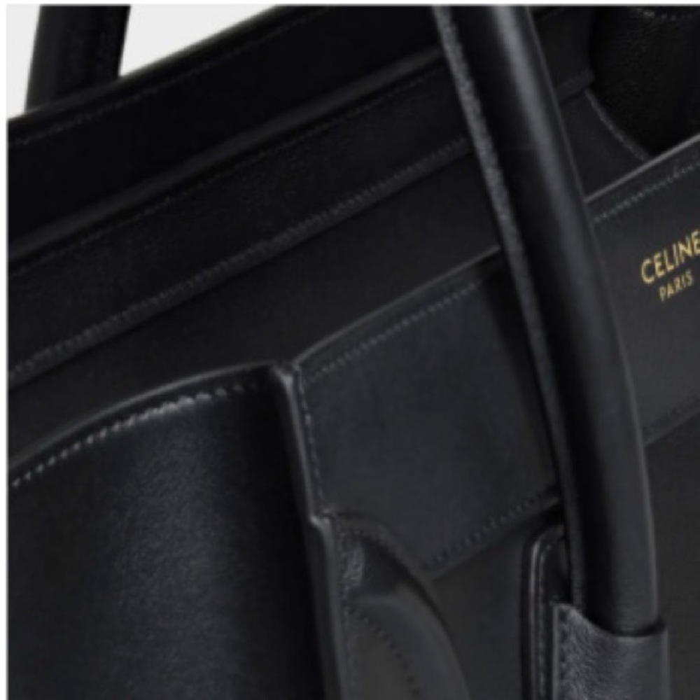 Celine Micro Luggage Handbag smooth calfskin black - Picture 2 of 10